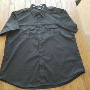 Men's Propper Black tactical button down short sle